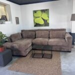 Grote Chaise Lounge Ribstof Bruin