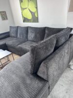 U-Bank Ribstof Antraciet - Afbeelding 2