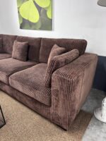 Chaise Lounge Ribstof Bruin - Afbeelding 2