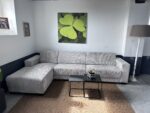 Chaise Lounge Ribstof Wit
