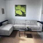 Chaise Lounge Ribstof Wit