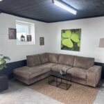 Chaise Lounge Ribstof Bruin