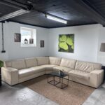 Hoekbank Leer Creme